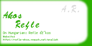 akos refle business card